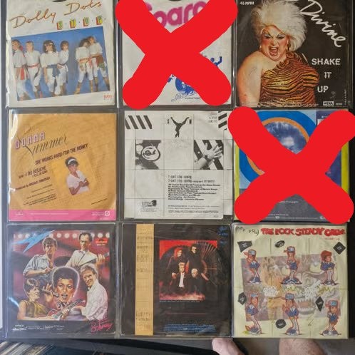 Singles en vinyle 45 t à 1 euro/pièce, Housse de protection extérieure, Enlèvement ou Envoi, Utilisé, Autres genres