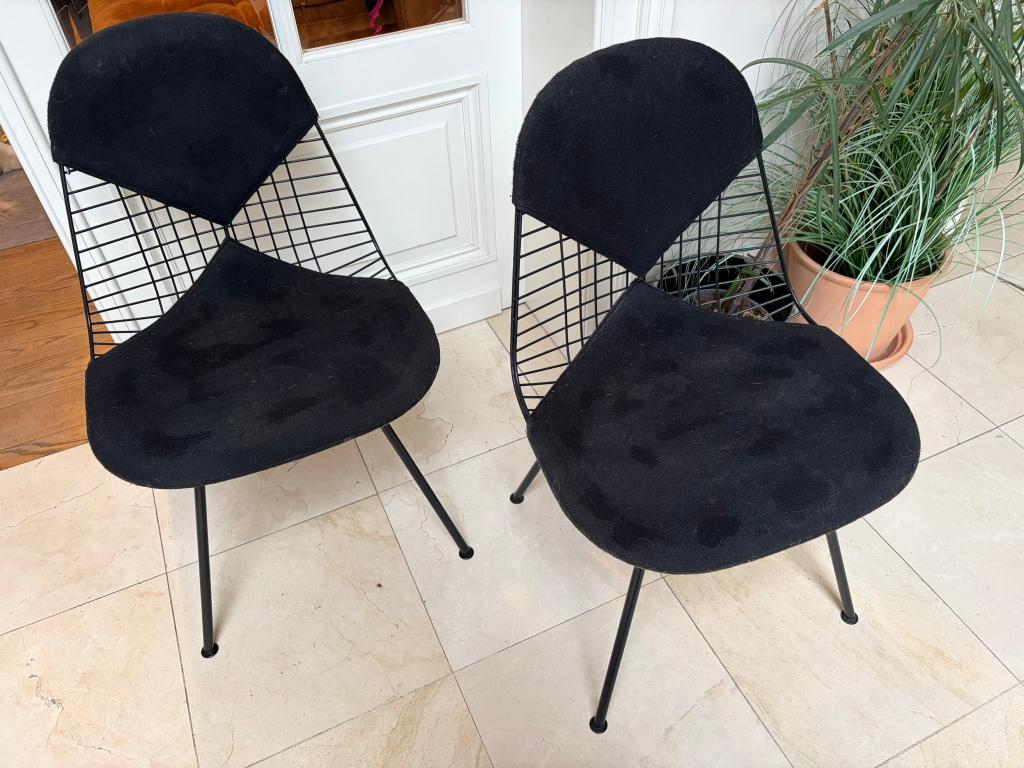 2x The 'Bikini' DKX-2 wire chair Eames Vitra, Ophalen