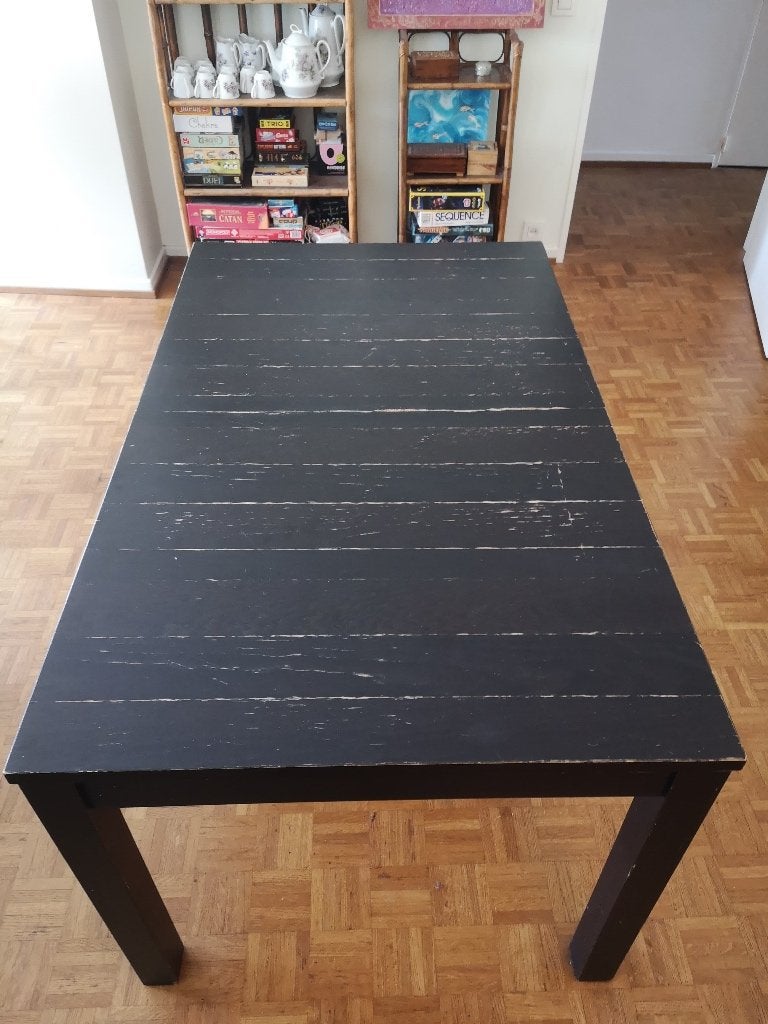 Table a manger IKEA noire - A donner, Maison & Meubles, Quatre personnes, 50 à 100 cm, 100 à 150 cm, Enlèvement