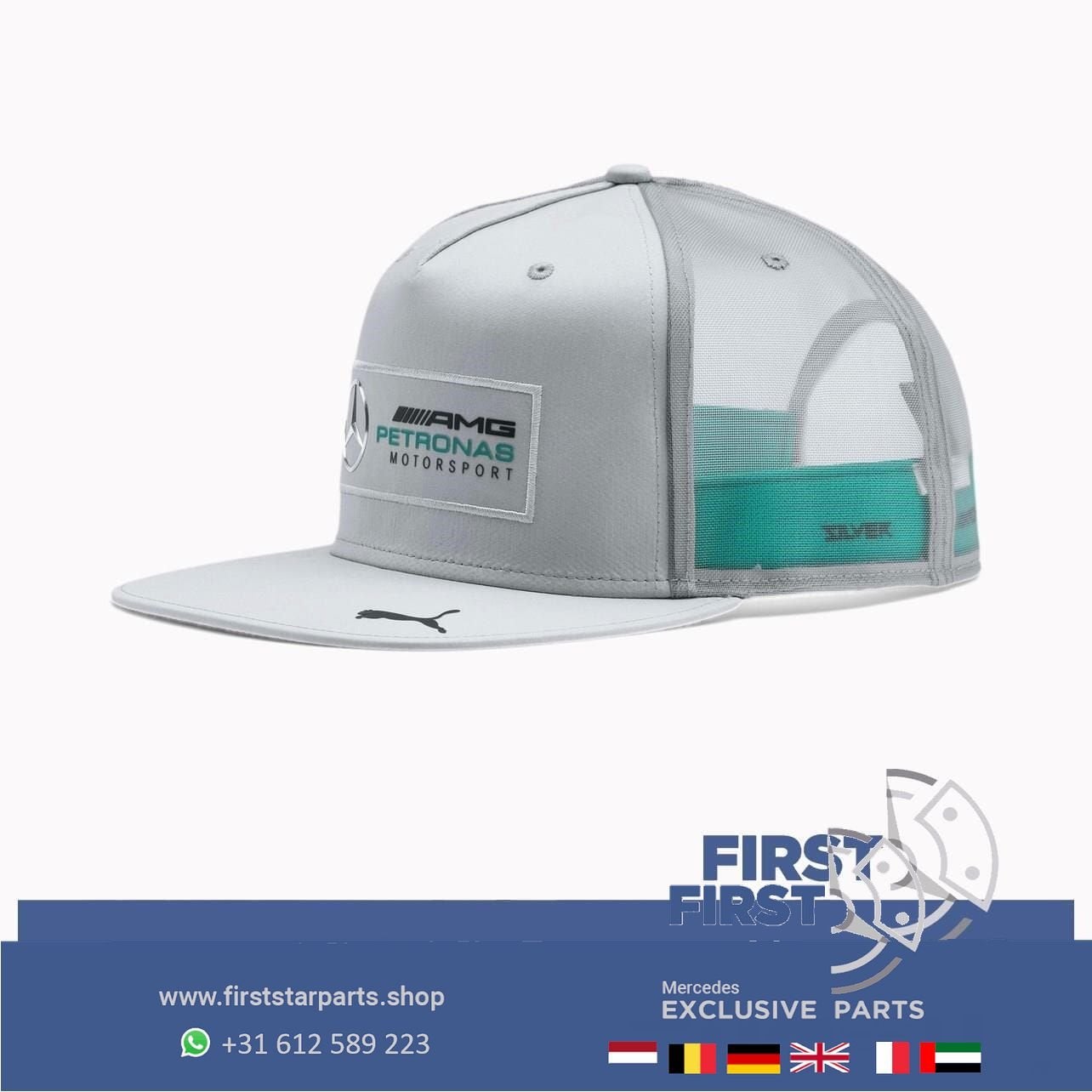 Mercedes Petronas Pet origineel Mercedes AMG PUMA Cap GRIJS, -, -, Ophalen of Verzenden, -