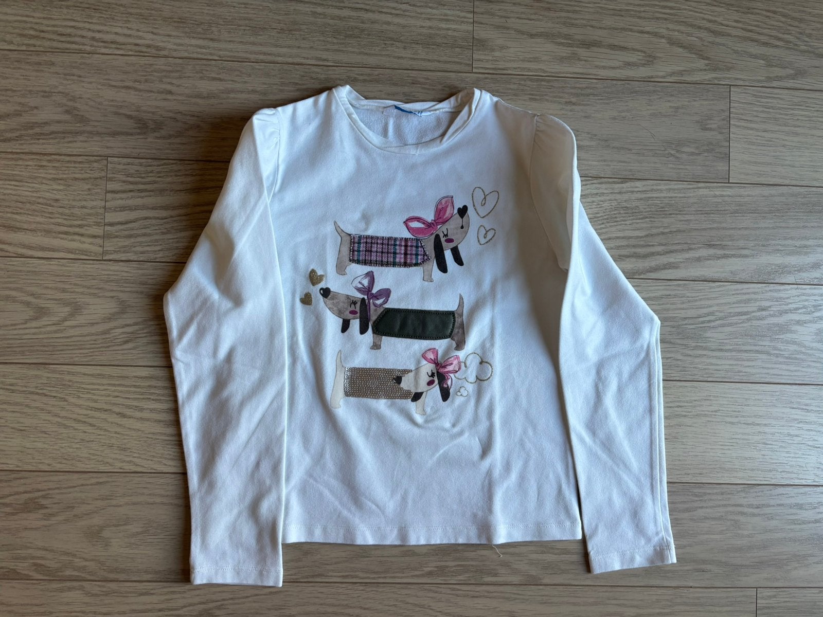 Witte t shirt Mayoral, Kinderen en Baby's, Verzenden, Gebruikt, Meisje, Shirt of Longsleeve