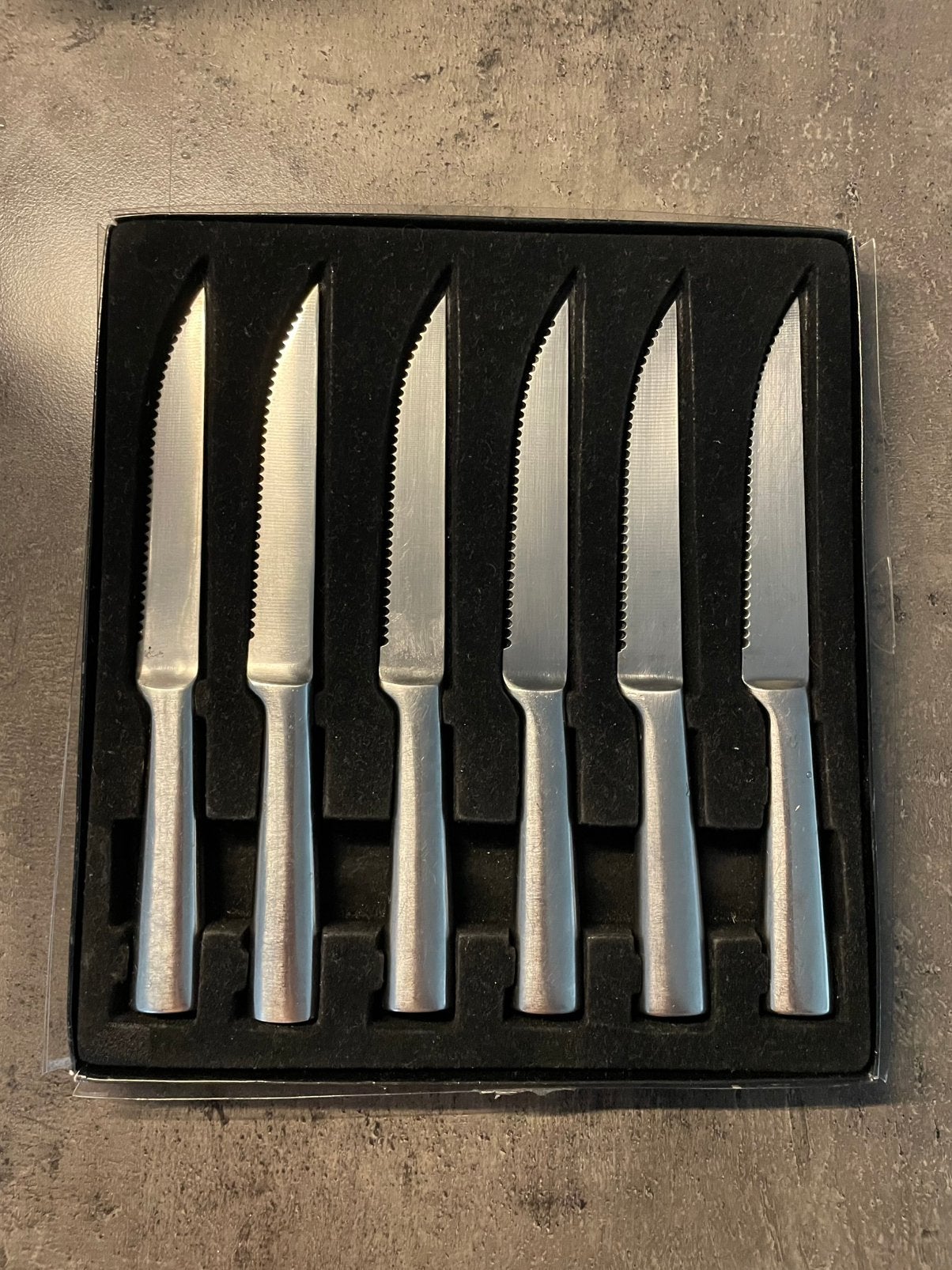 Ensemble de 6 couteaux à steak de luxe - boîte d'origine, Enlèvement ou Envoi, Comme neuf, Set de couverts, Set de couteaux