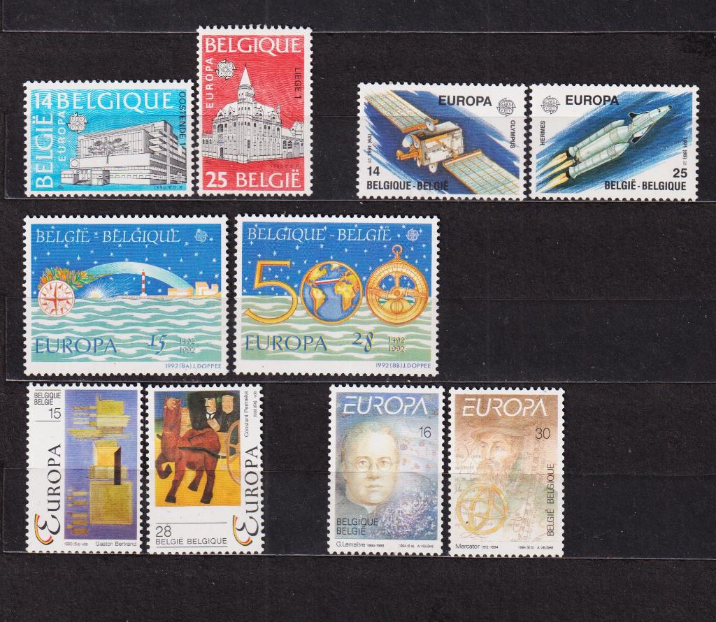 Belgique Europe CEPT 1990-1994 **, Neuf, Envoi, Non oblitéré, Europe