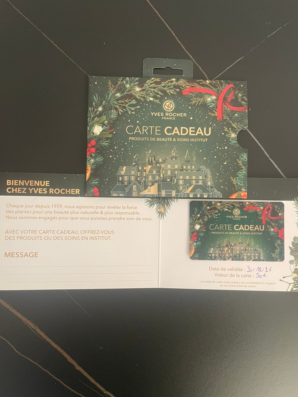 Carte cadeau yves rocher d’un montant de 50€ et 75€ dispo, Tickets & Billets