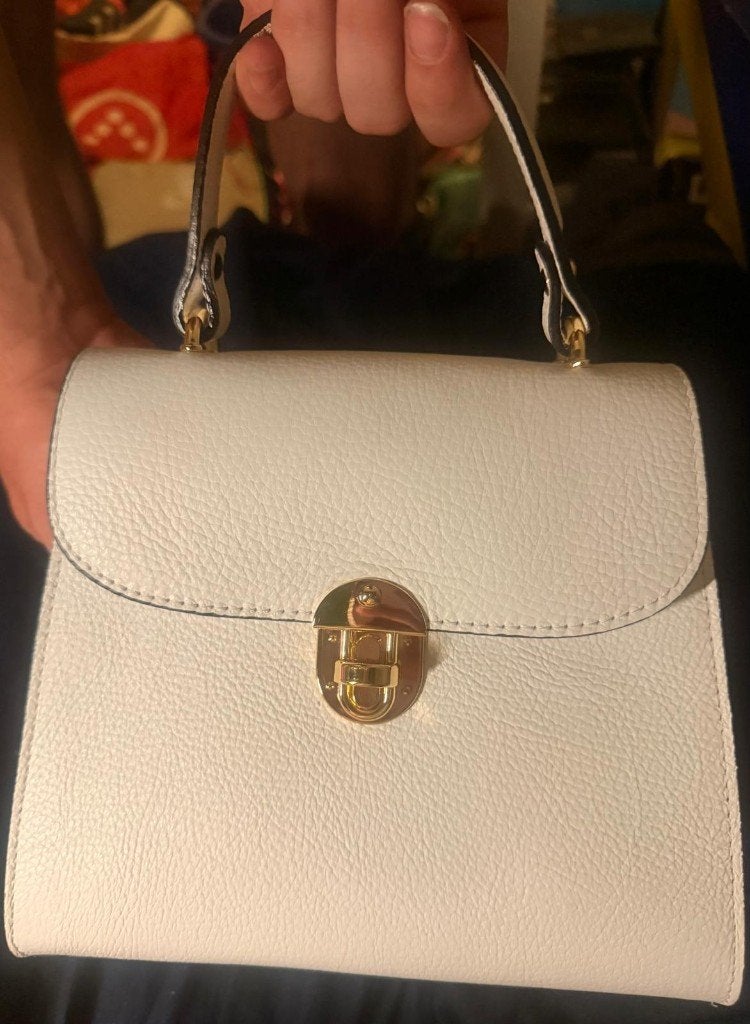 Witte handtas (echt leer), Ophalen of Verzenden, Nieuw, Wit, Handtas