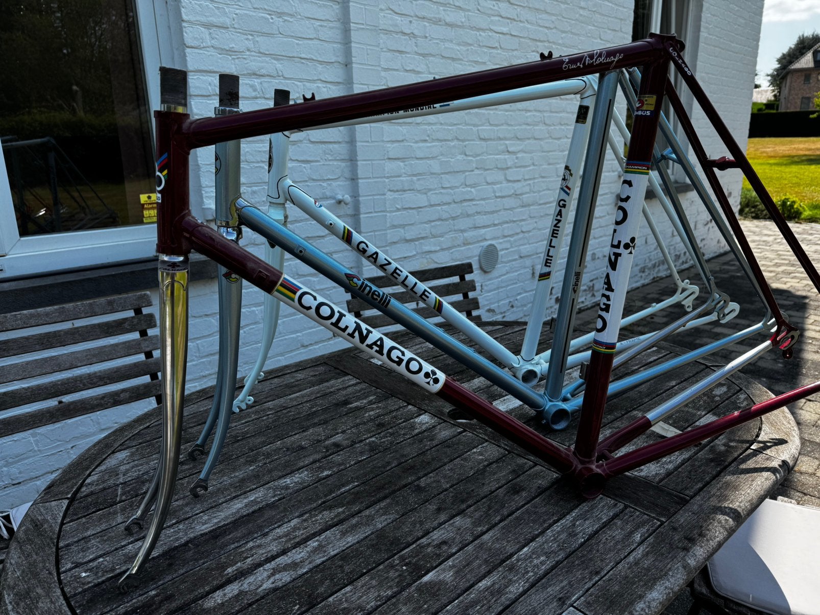 3 top framesets - Cinelli, Colnago, Gazelle, 55 à 59 cm, Enlèvement, Frein sur jante, Années 60 ou plus récent