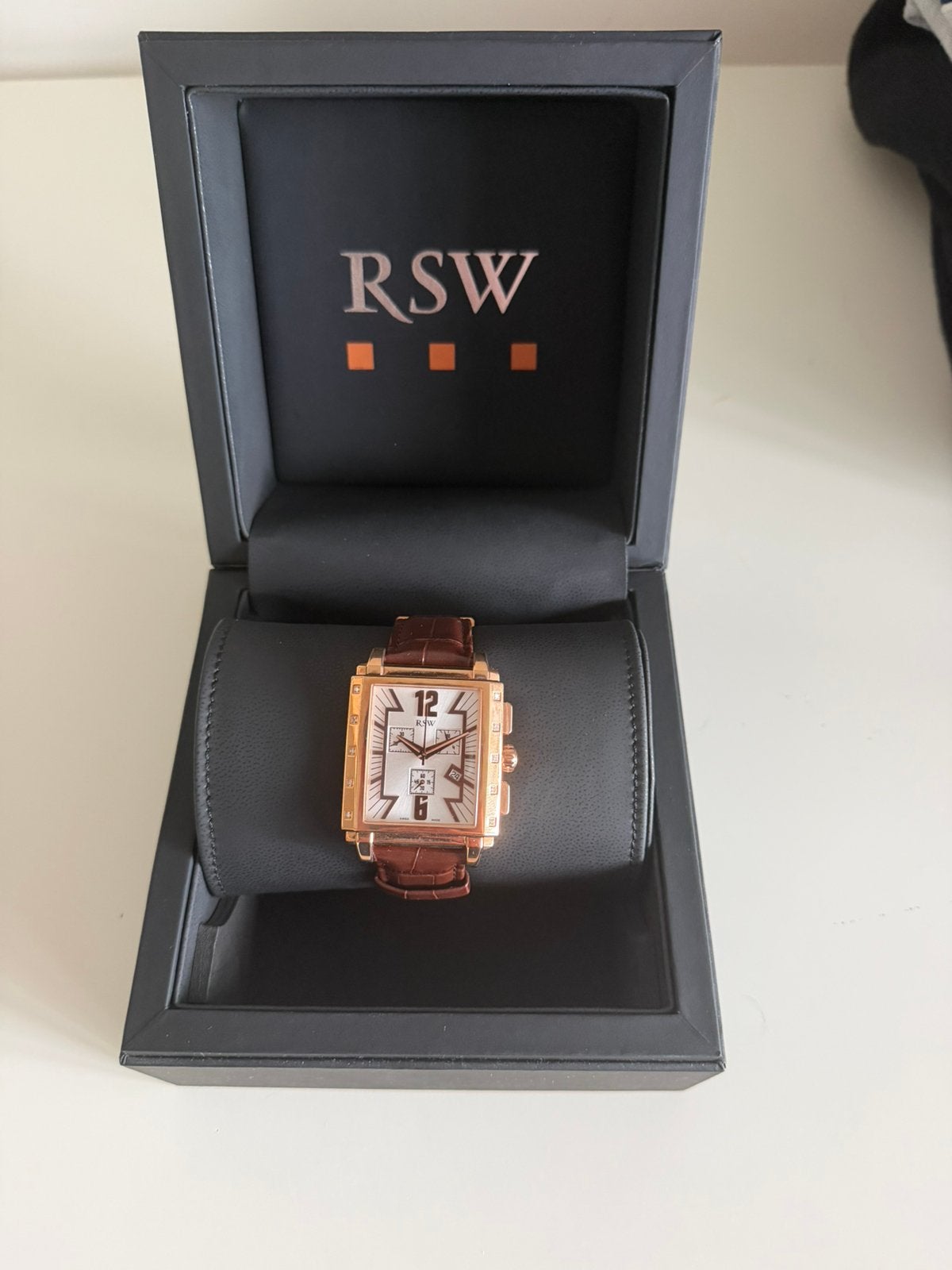 RSW Swiss Hampstead Chronograaf Diamant - Nieuw, Handtassen en Accessoires, Horloges | Heren, Nieuw, Polshorloge, Overige merken