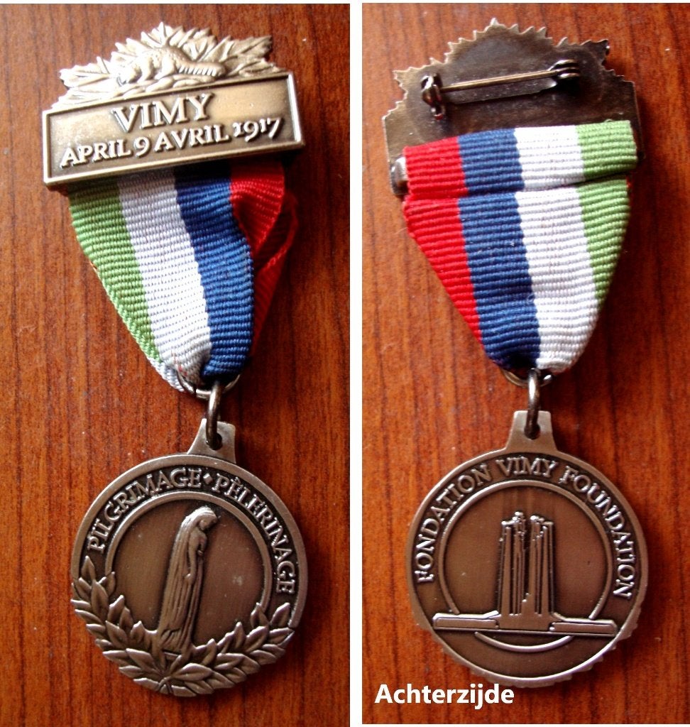 Bedevaartmedaille Canadese soldaten te Vimy 1917, Verzenden, Zo goed als nieuw, Overige typen, Christendom | Katholiek