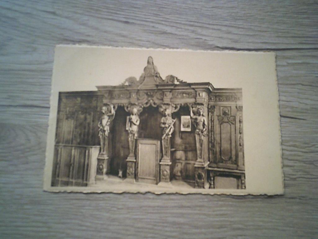 IZENBERGE: Kerk - Biechtstoel met wandbekleding, Ophalen of Verzenden, 1920 tot 1940, Gelopen, West-Vlaanderen