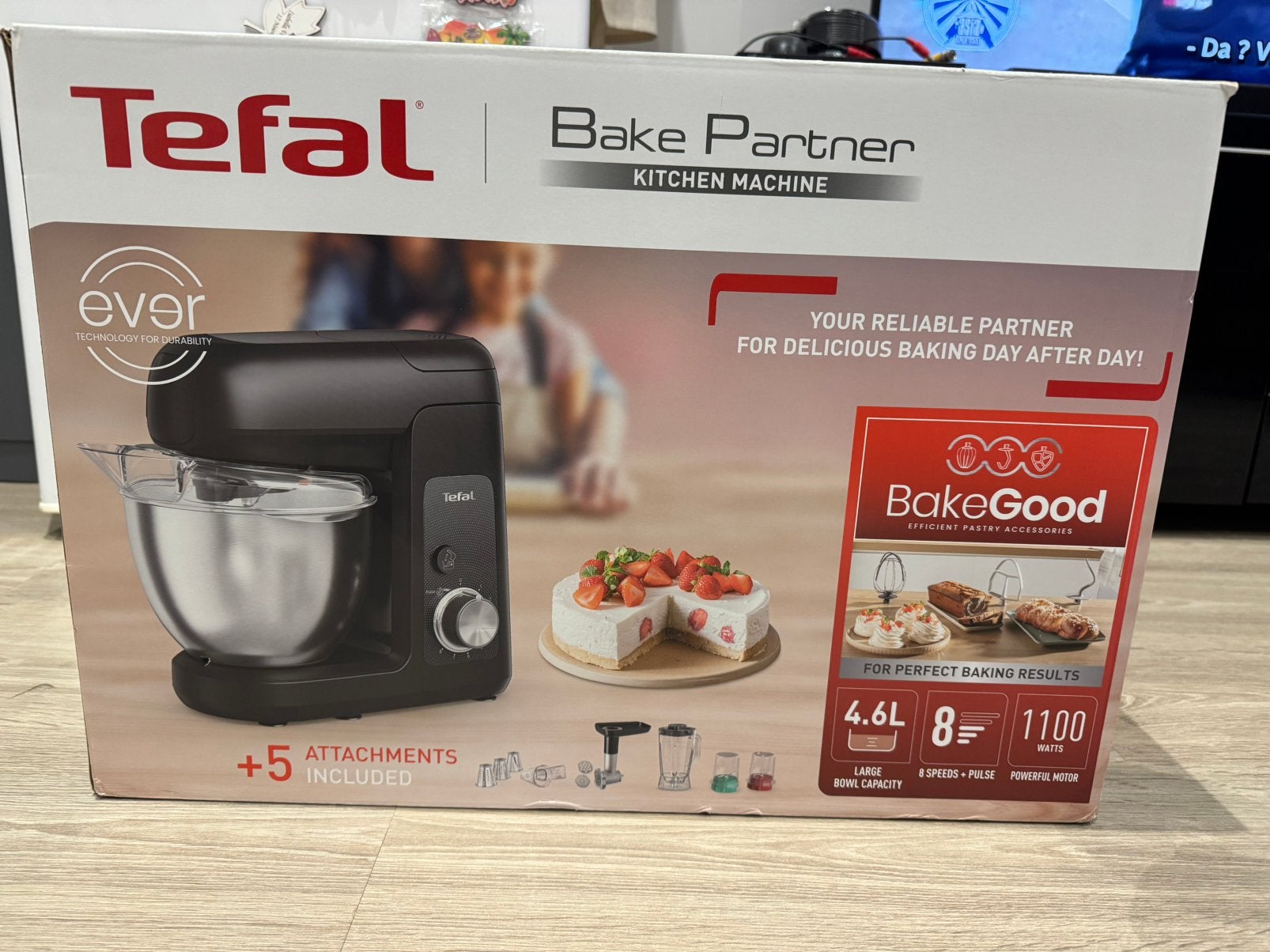 Tefal Bake Partner keukenmachine, Elektronische apparatuur, 4 liter of meer, Ophalen of Verzenden, Gebruikt, 3 snelheden of meer
