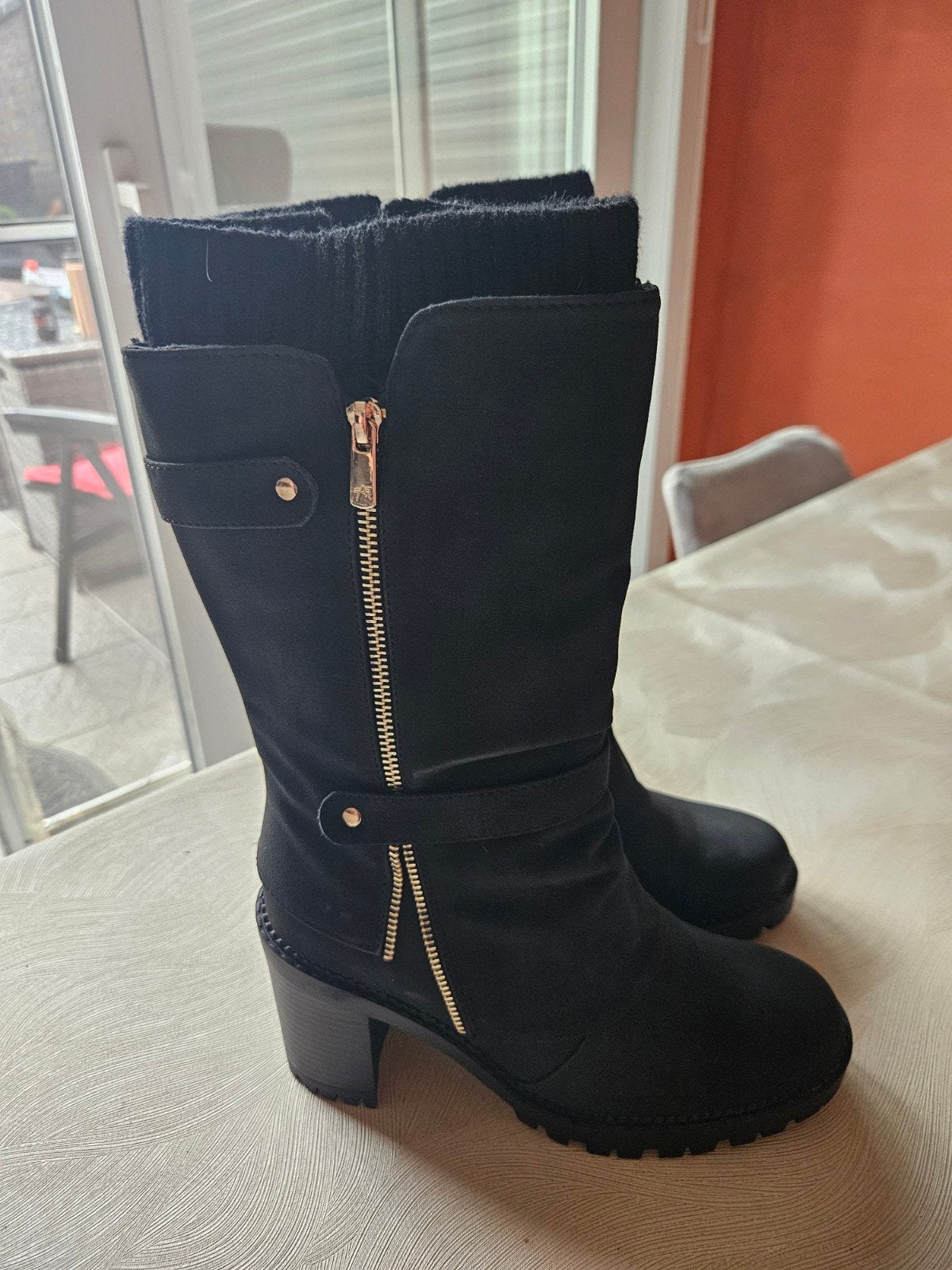 warme nieuwe winterlaarzen mt 38, Ophalen, Hoge laarzen, Zwart, Nieuw