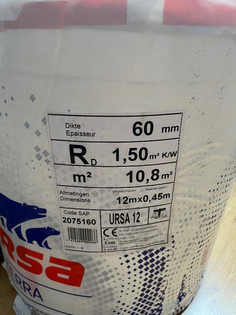 Isolatierol Ursa Terra, Ophalen, Nieuw, Overige materialen, 4 tot 8 cm