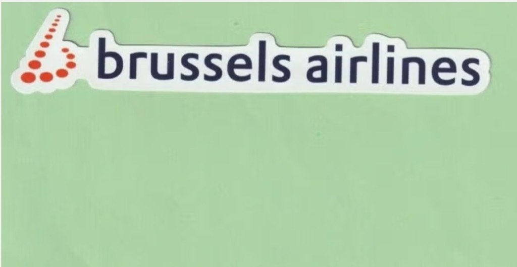 Brussels Airlines sticker - 16cm x 3cm, Collections, Aviation, Enlèvement ou Envoi, Neuf, Autres types