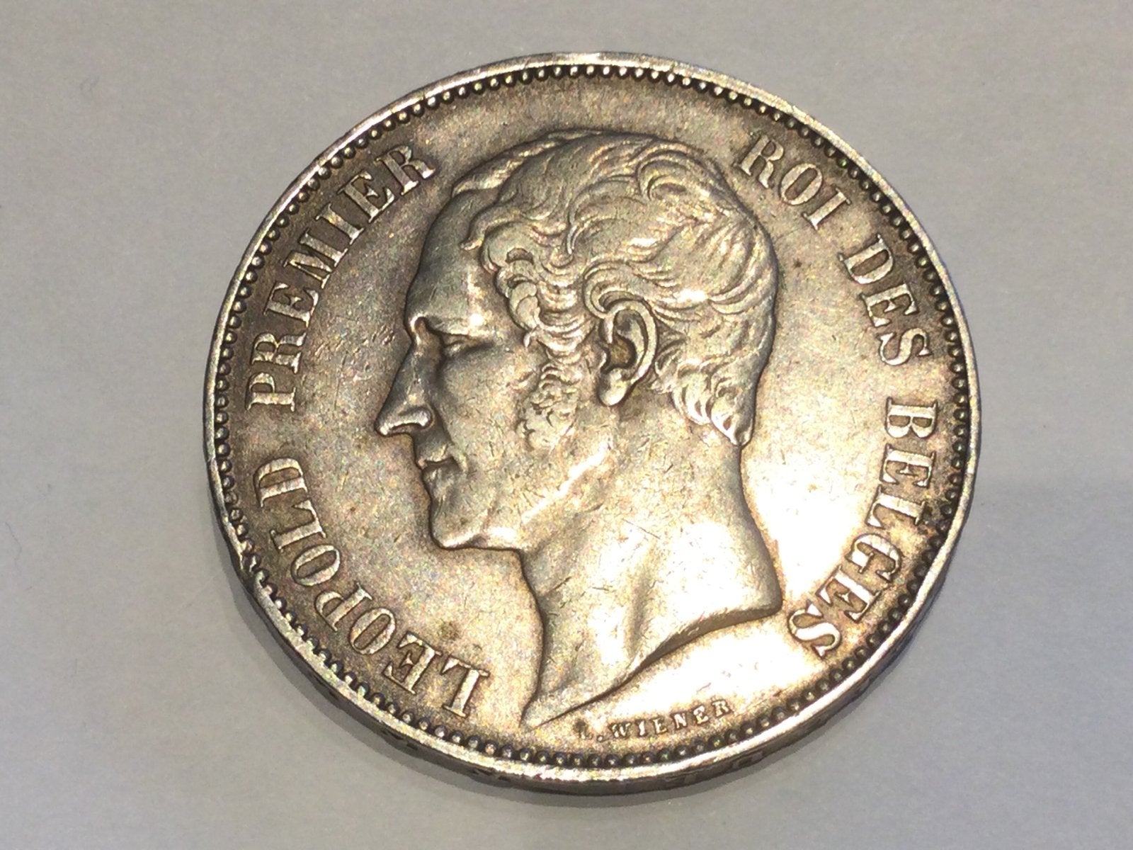 België 5 Frank 1865 Leopold I zilver, Ophalen of Verzenden, Zilver