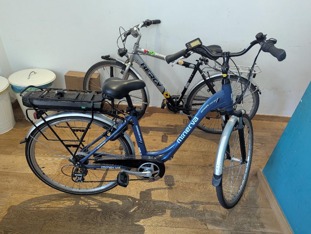 Minerva Voyager Comfort E-bike Bleu, Ophalen, Zo goed als nieuw, Overige merken, Versnellingen