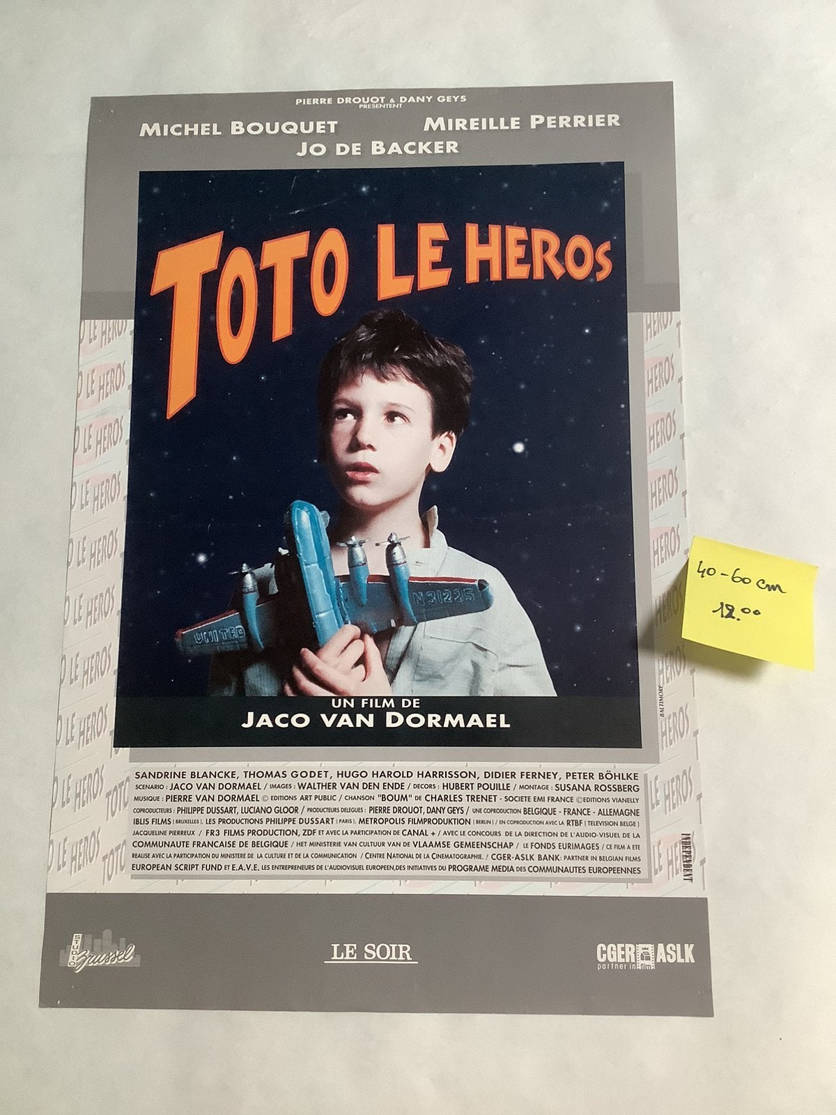 TOTO LE HERO   filmposter   40-60 cm, Ophalen of Verzenden, Zo goed als nieuw
