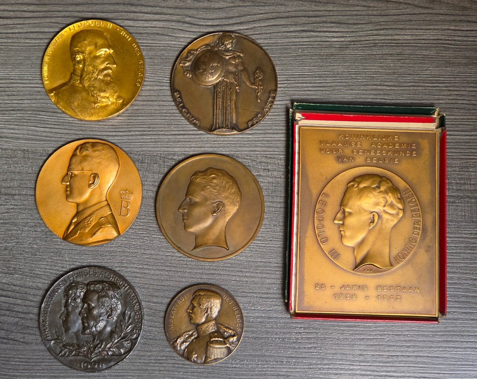 Lot medailles België : 7 stuks, Postzegels en Munten, Ophalen of Verzenden