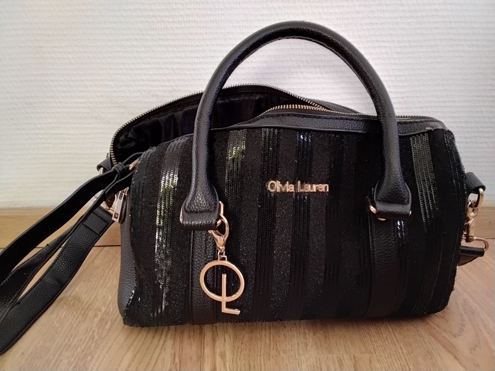 Olivia Lauren handtas met draagriem - zwart, Ophalen, Zwart, Handtas