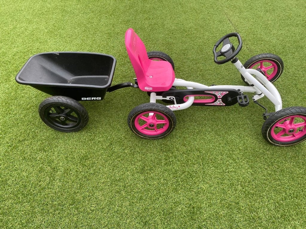 Gocart BERG BADDY rose met aanhangwagentje, Ophalen, Zo goed als nieuw, Berg, Met kar of aanhanger
