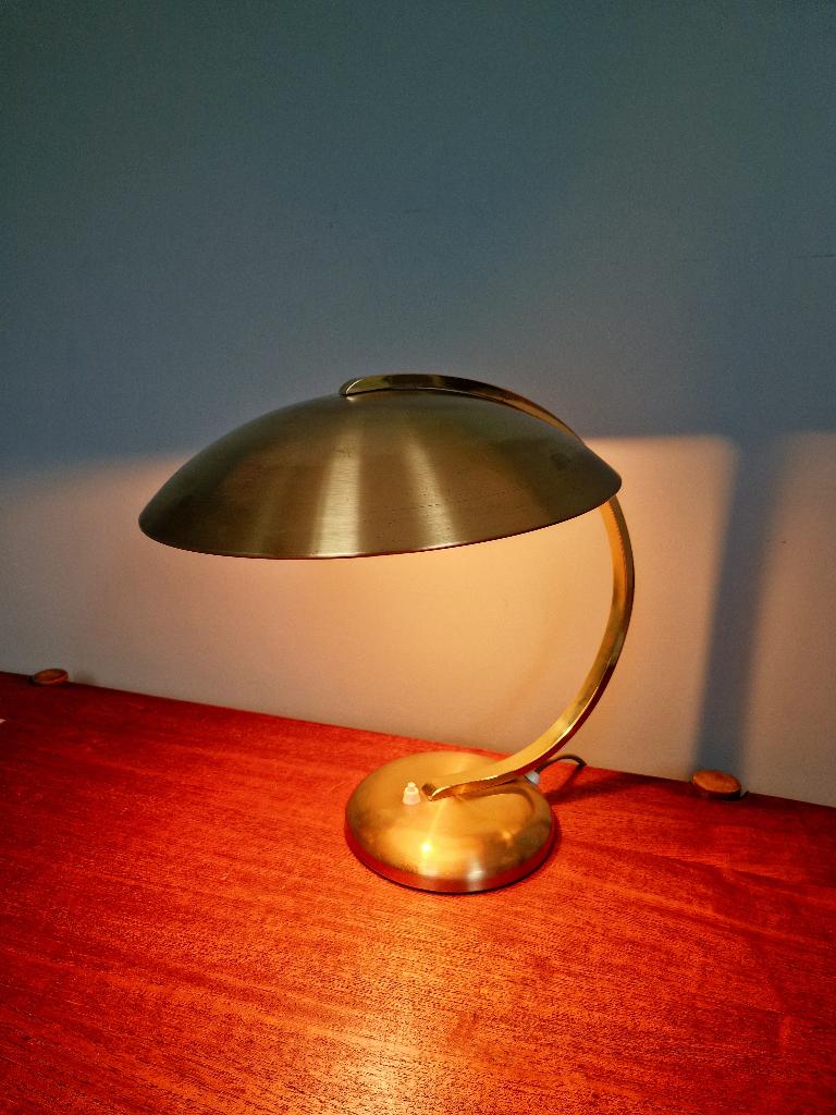 Bauhaus koperen bureaulamp, Egon Hillebrand, 1930, Antiek en Kunst, Ophalen of Verzenden