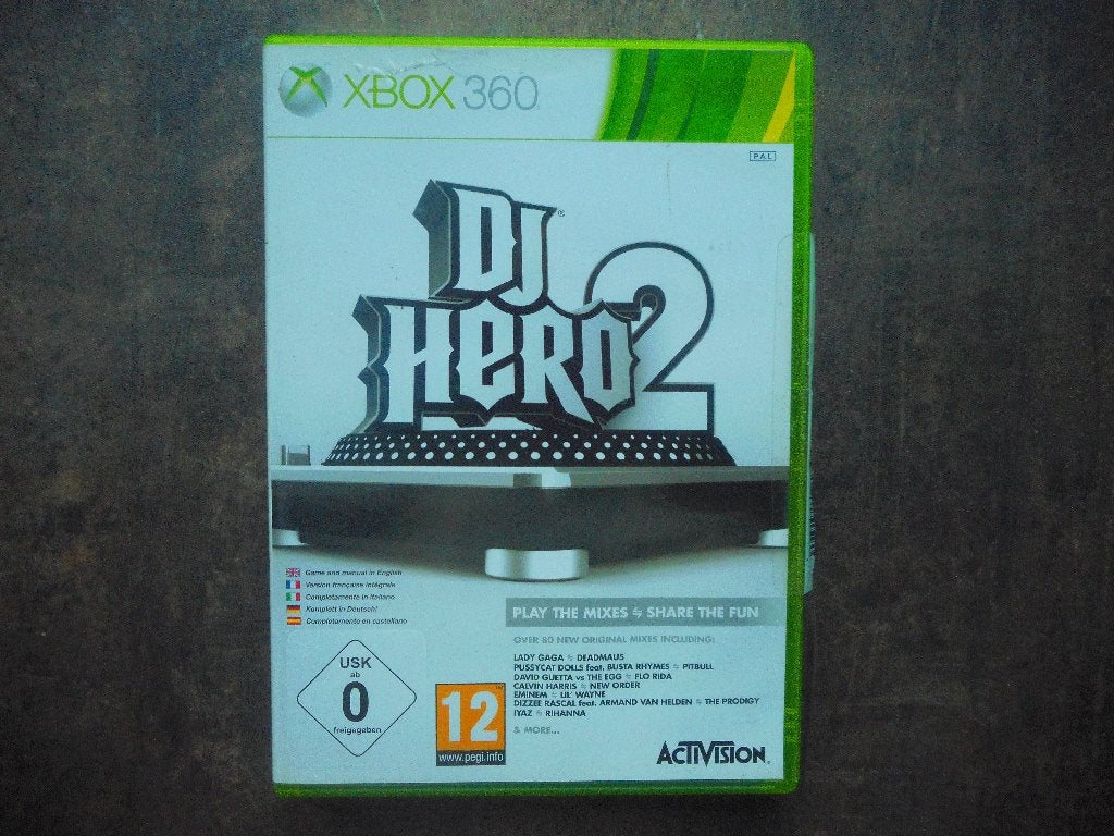 DJ Hero 2 voor XBOX 360 (zie foto's), Consoles de jeu & Jeux vidéo, Jeux | Xbox 360, Enlèvement ou Envoi, 1 joueur, À partir de 12 ans