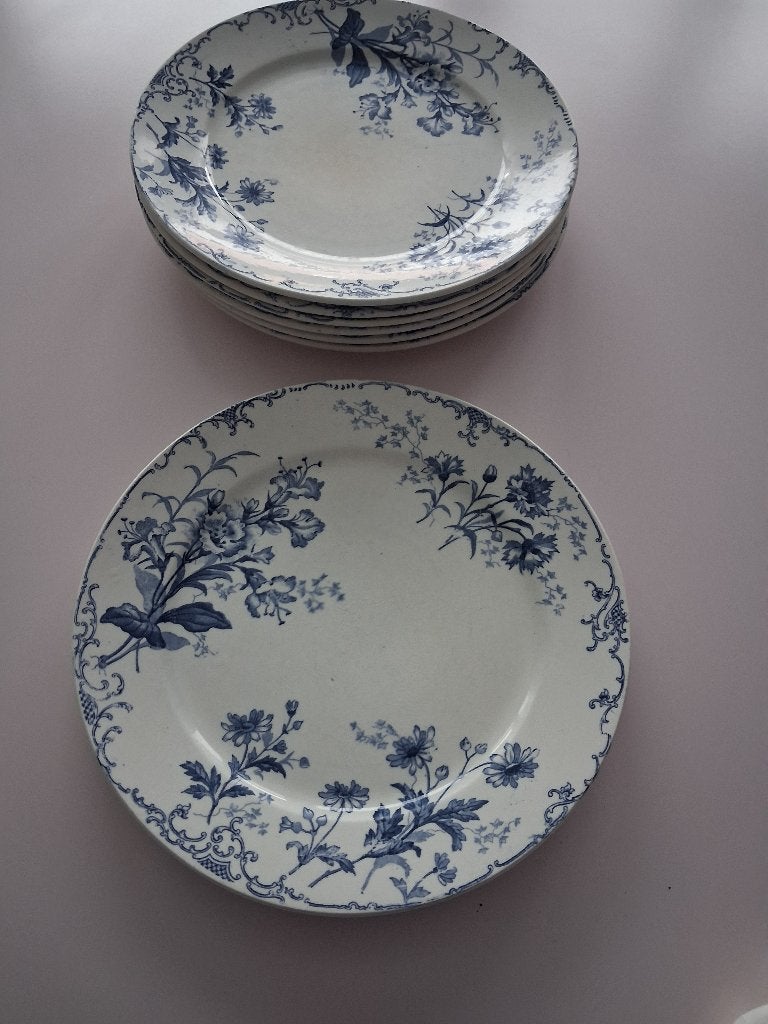 7 ASSIETTES PLATES BOCH KERAMIS WEIGELIA, Antiquités & Art, Enlèvement