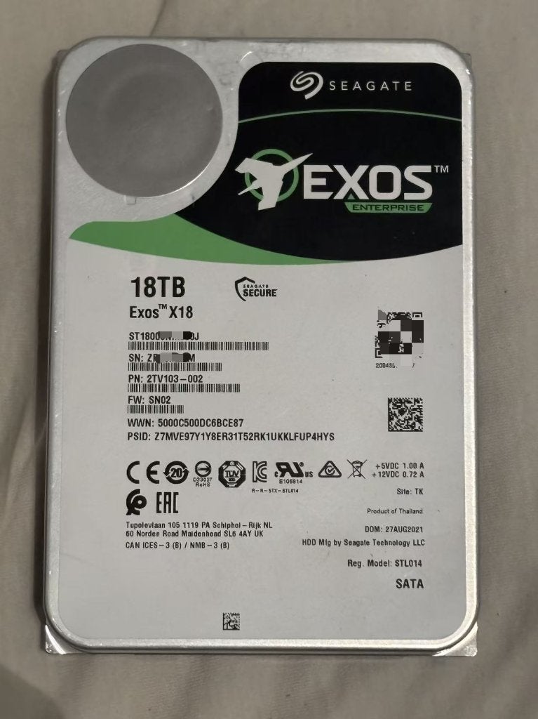 Disque dur Seagate Enterprise 18T, Enlèvement ou Envoi, Interne, Serveur, Utilisé