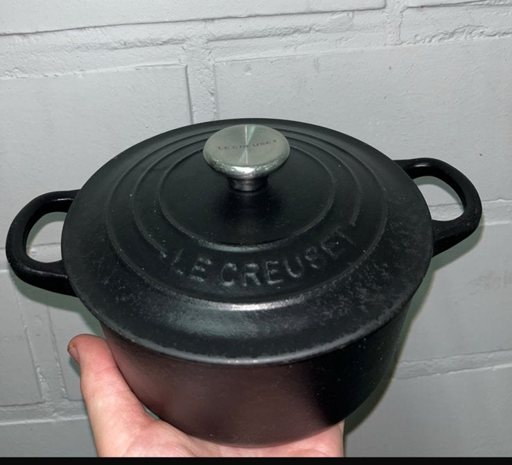 le creuset kookpot 7stks, Huis en Inrichting, Ophalen, Zo goed als nieuw, Gietijzer, Le Creuset