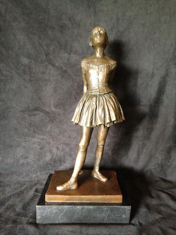 Bronzen ballerina Degas/stempel 40cm!! prachtig zuiver brons, Antiek en Kunst, Ophalen of Verzenden, Brons, Beeld
