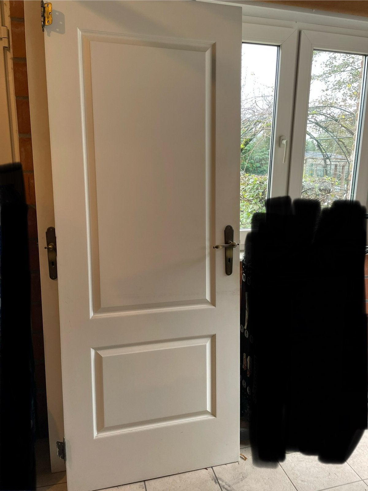 2 portes standard blanches 78 x 201,5 cm poignées de porte, Enlèvement, Comme neuf