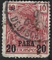 1 Postzegel Levant [Duitse postkantoren in Turkije] 1900, Ophalen of Verzenden, Duitse Keizerrijk, Gestempeld