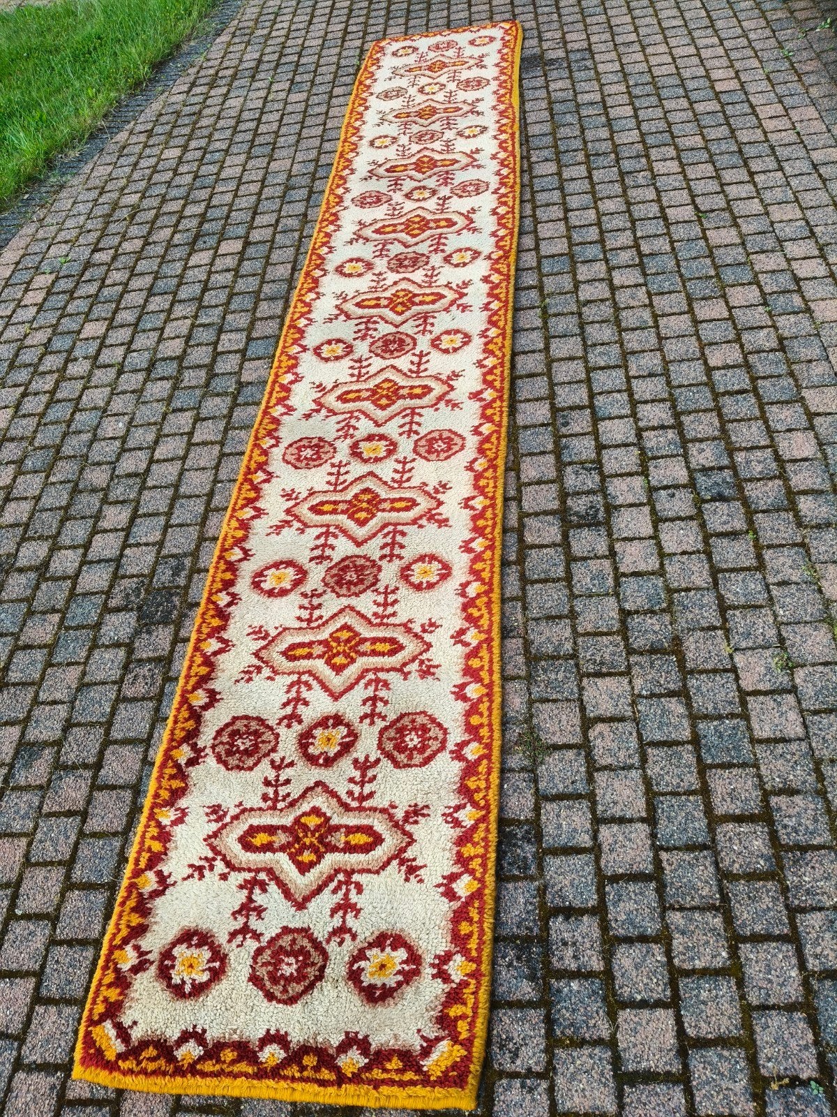 Lang smyrna tapijt / loper, Ophalen, Rood, Rechthoekig