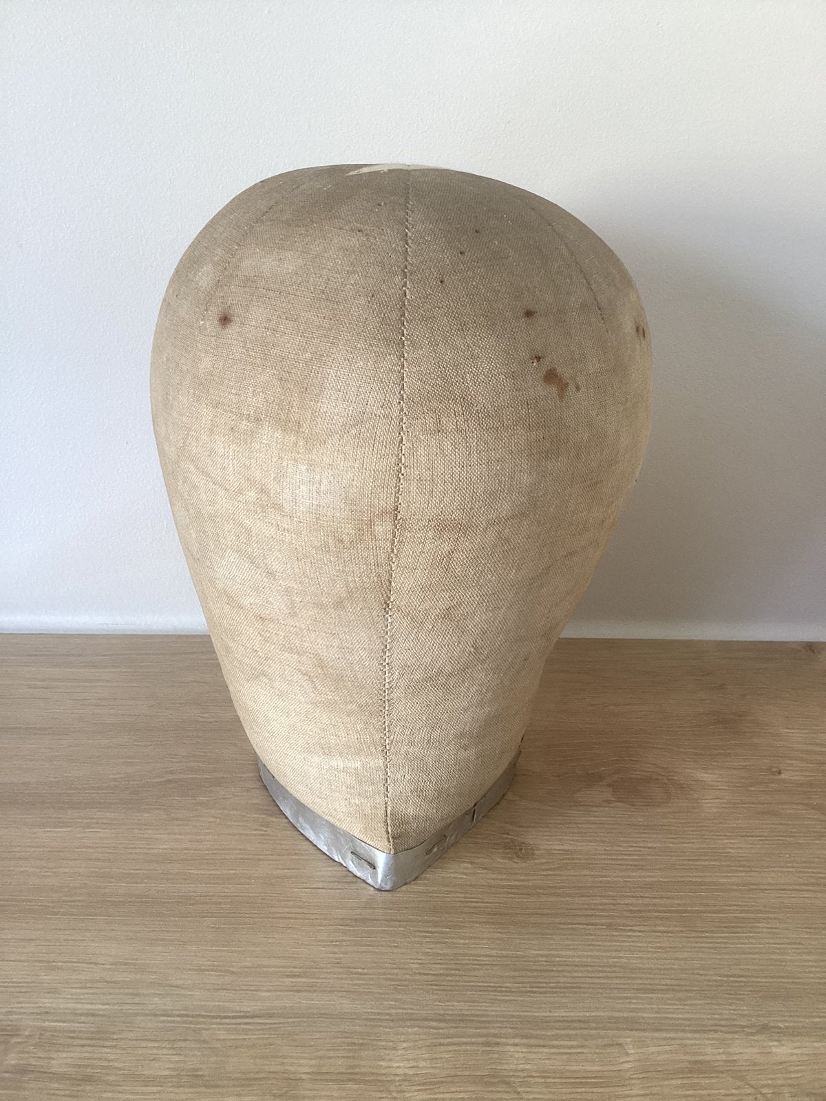 Vintage Modistenhoofd Model blok hoofd  pruik hoed jutte, Antiek en Kunst, Ophalen of Verzenden