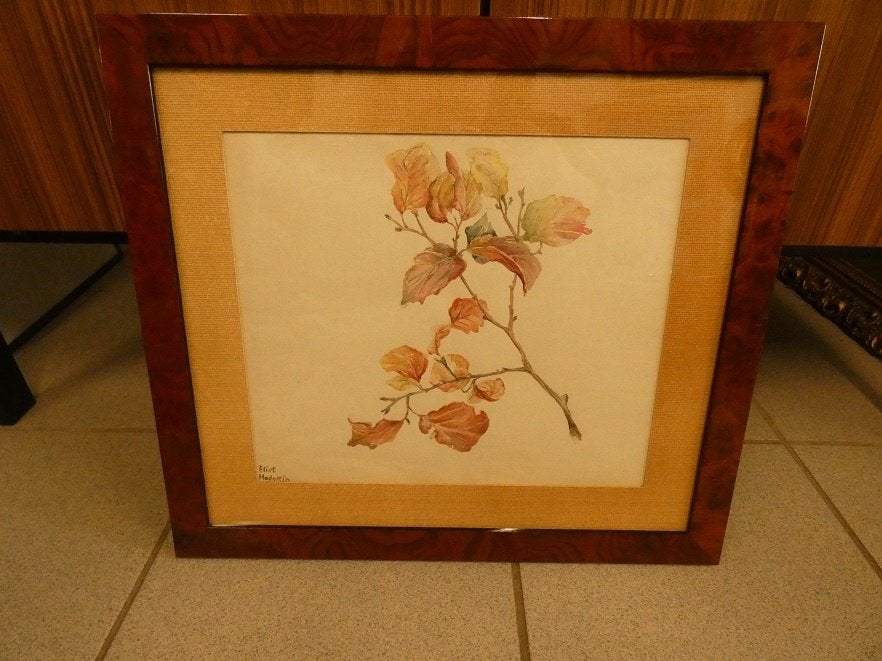 aquarel en tekening "takje"., Antiek en Kunst, Kunst | Tekeningen en Fotografie, Ophalen of Verzenden