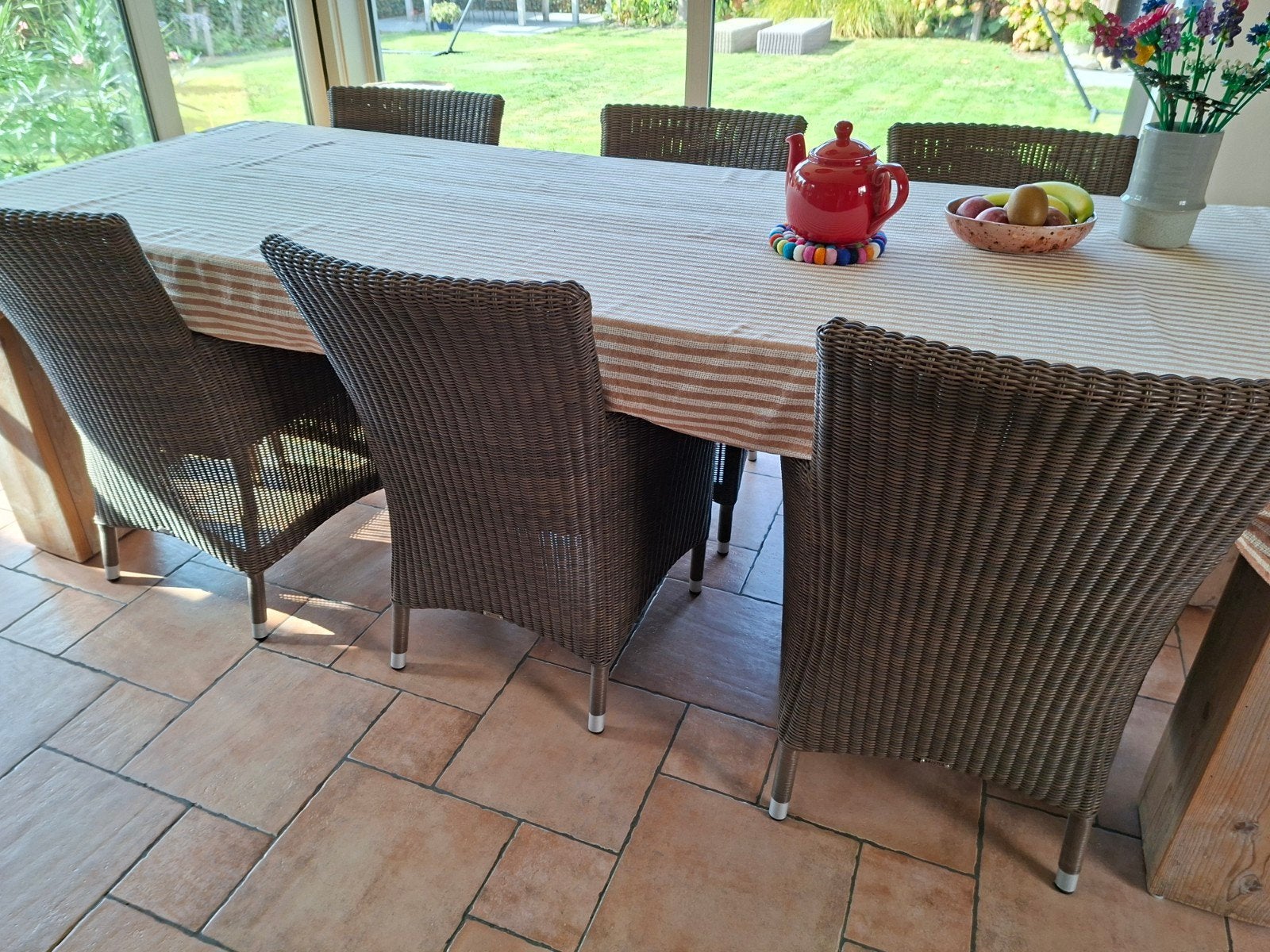 Set 6 eetkamerstoelen merk Bristol. voor binnen of buiten, Ophalen