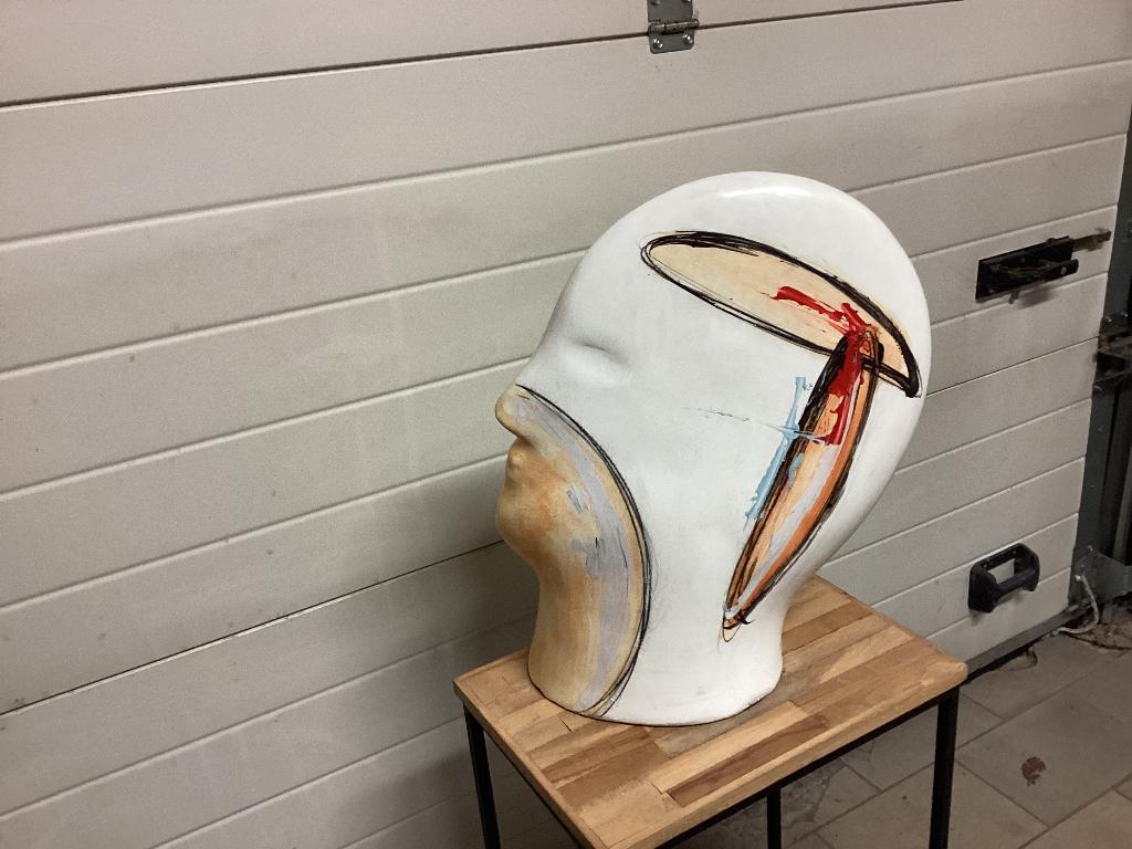 kunst beeld robocop, Antiek en Kunst, Kunst | Beelden en Houtsnijwerken, Ophalen, Handgemaakt, Beeld, Abstract