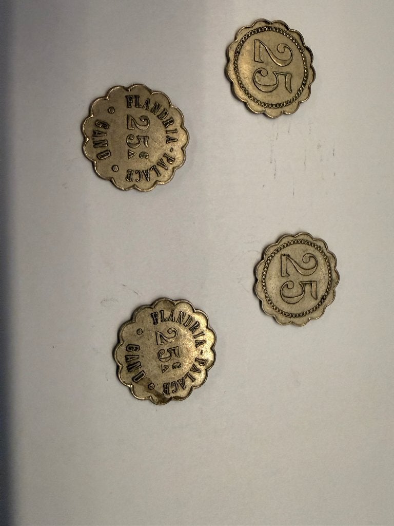 Unieke Kelnerpenning Flandria Palace Hotel Gent, Postzegels en Munten, Ophalen, Losse munt