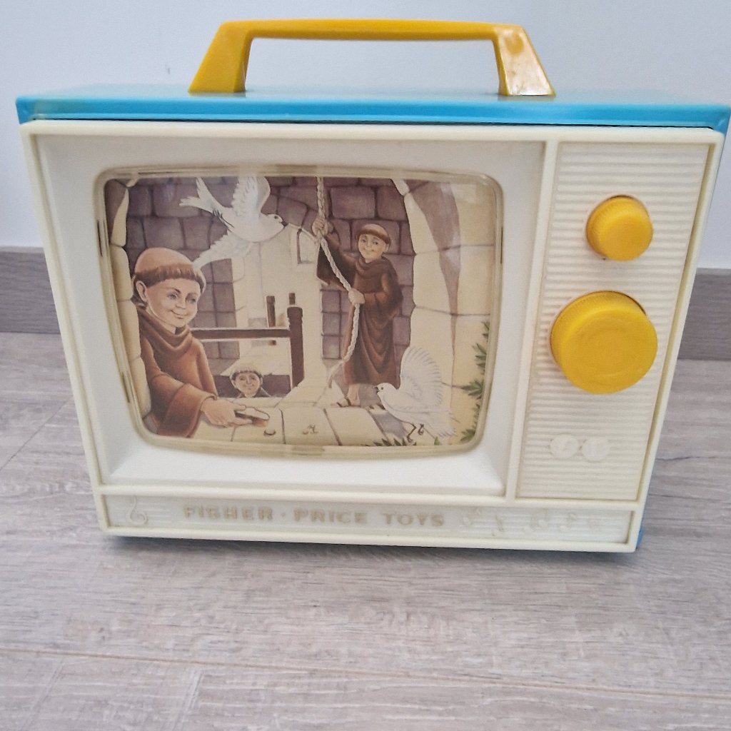 Vintage Fisher Price televisie / muziekdoos, Verzamelen, Ophalen of Verzenden, Zo goed als nieuw