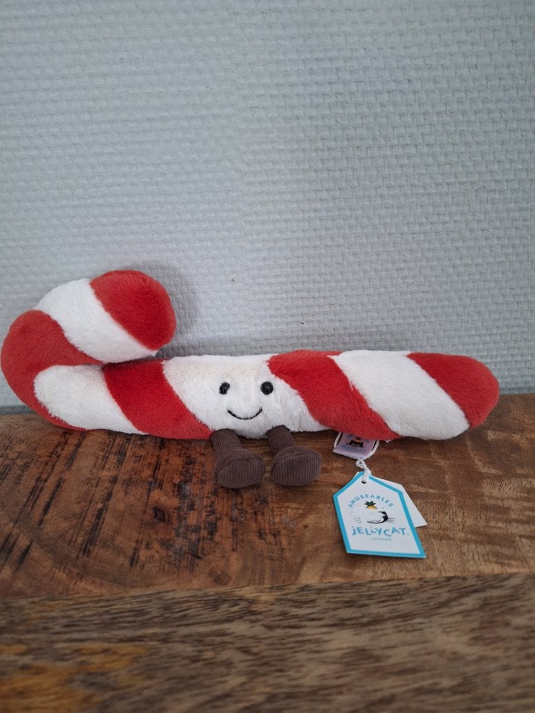 jellycat amuseable candy cane snoepstok, Kinderen en Baby's, Speelgoed | Knuffels en Pluche, Ophalen of Verzenden, Zo goed als nieuw