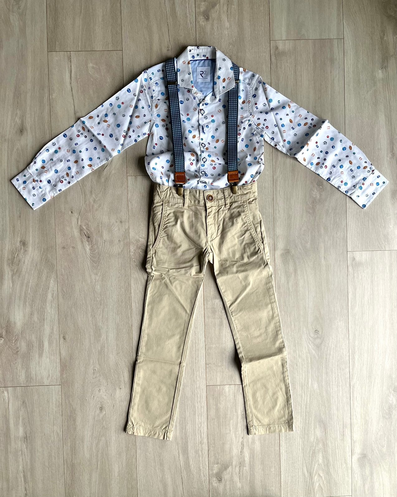 Communie-/feestkleding jongen maat 116 – R2 & Maxli, Kinderen en Baby's, Ophalen, Zo goed als nieuw, Jongen, Setje