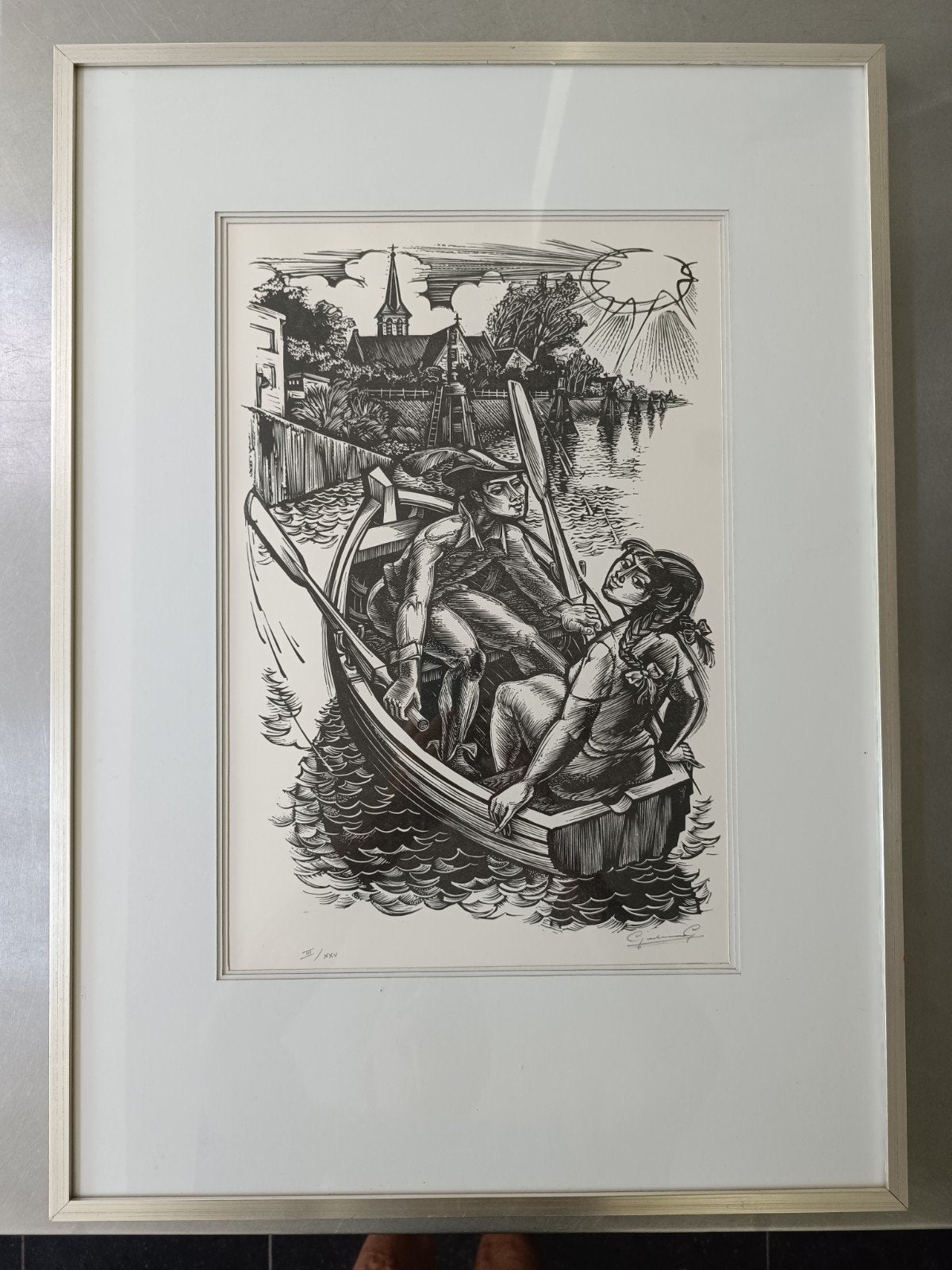 Houtsnede Gerard Gaudaen, Ophalen, Houtsnede, Gesigneerd