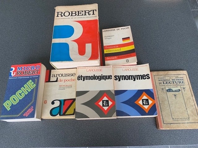 Lot oude Franse woordenboeken & taalboeken, Ophalen of Verzenden, Gelezen