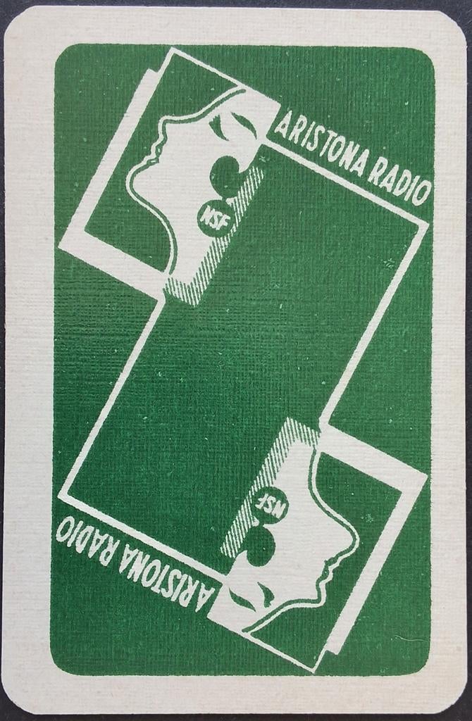 1 Speelkaart  Aristona Radio, Ophalen of Verzenden