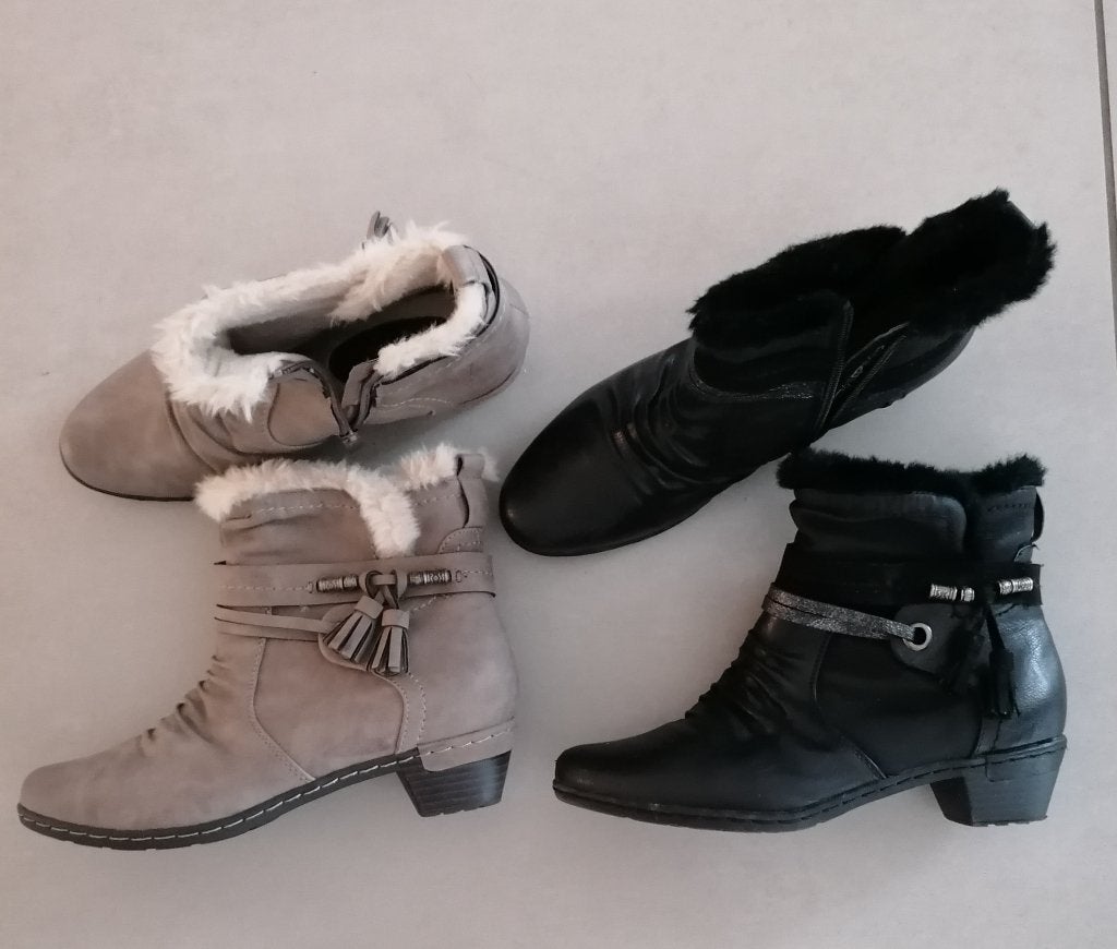 Bruin grijze botjes, Kleding | Dames, Ophalen, Zo goed als nieuw, Bruin