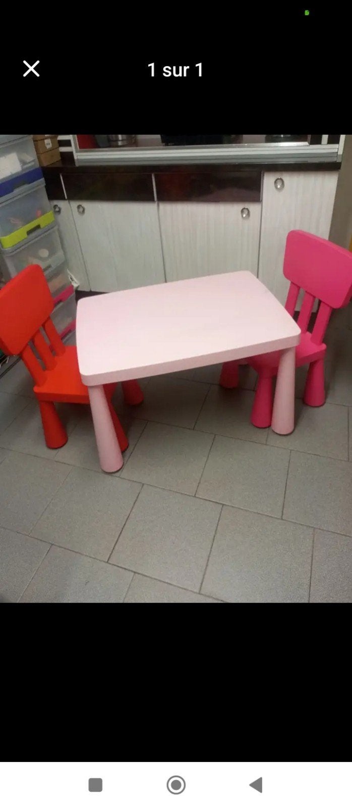 table avec 2 chaises, Ophalen