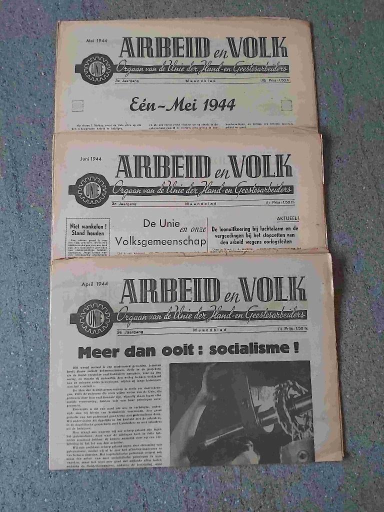 Tijdschrift Tweede Wereldoorlog Arbeid Vakbond 1940 1944 VNV, Boeken, Verzenden, Tweede Wereldoorlog, Gelezen, Algemeen