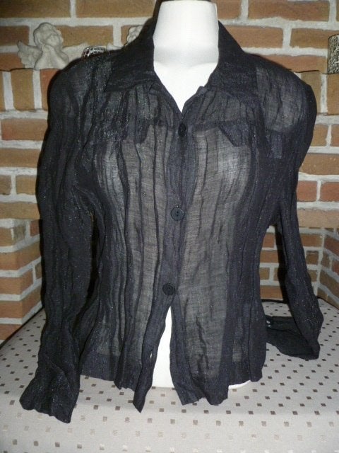Zwarte blouse, lange mouw van rosie's, maat 46, Kleding | Dames, Grote Maten, Ophalen of Verzenden