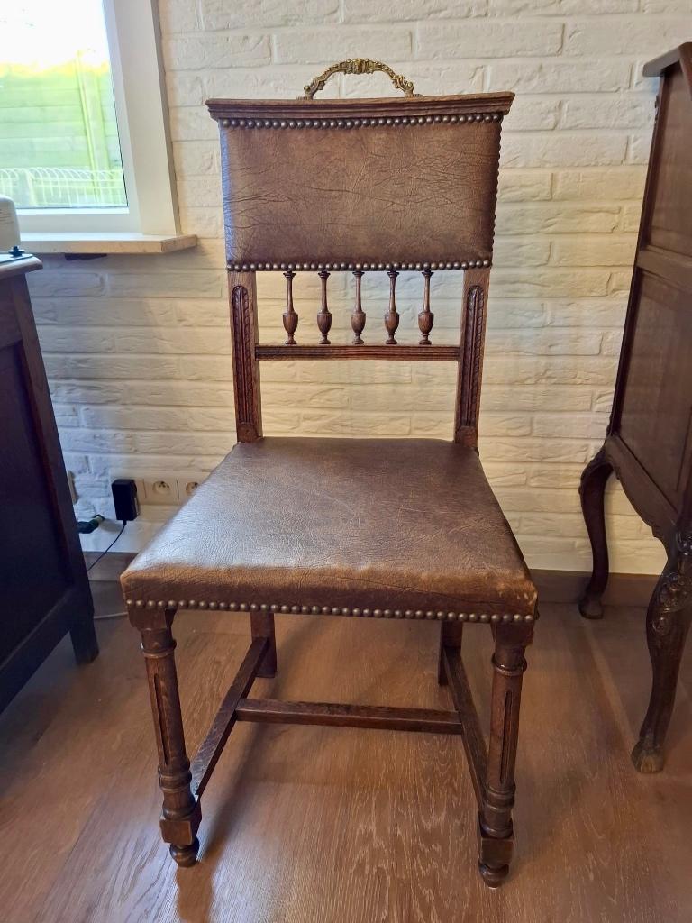 Set van 6 vintage stoelen, Ophalen, Gebruikt, Bruin, Klassiek