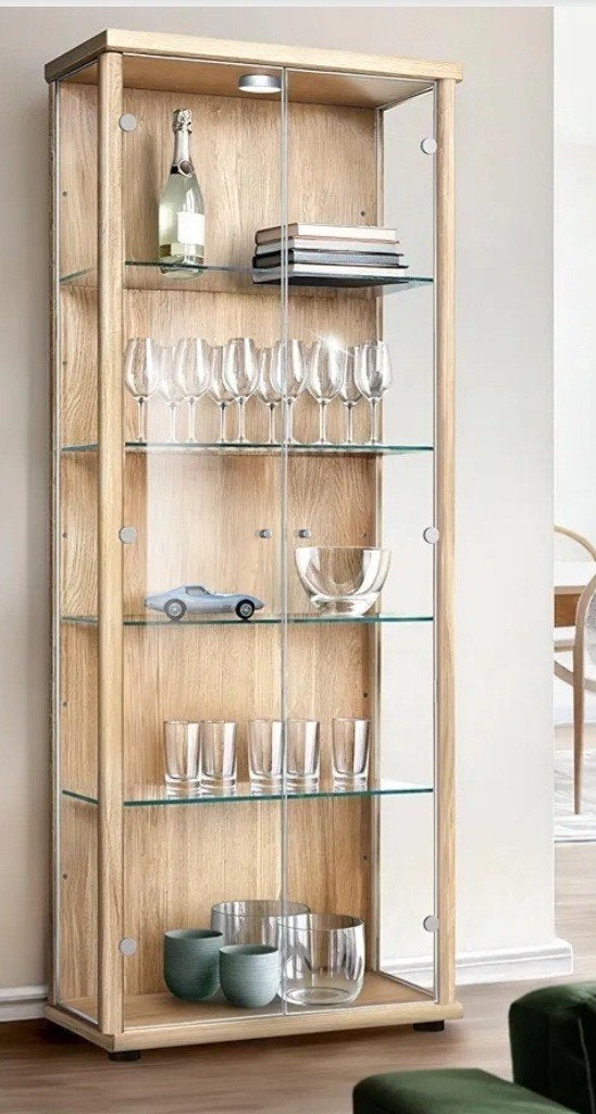 Vitrine en verre, 25 à 50 cm, Avec porte(s), Verre, Utilisé
