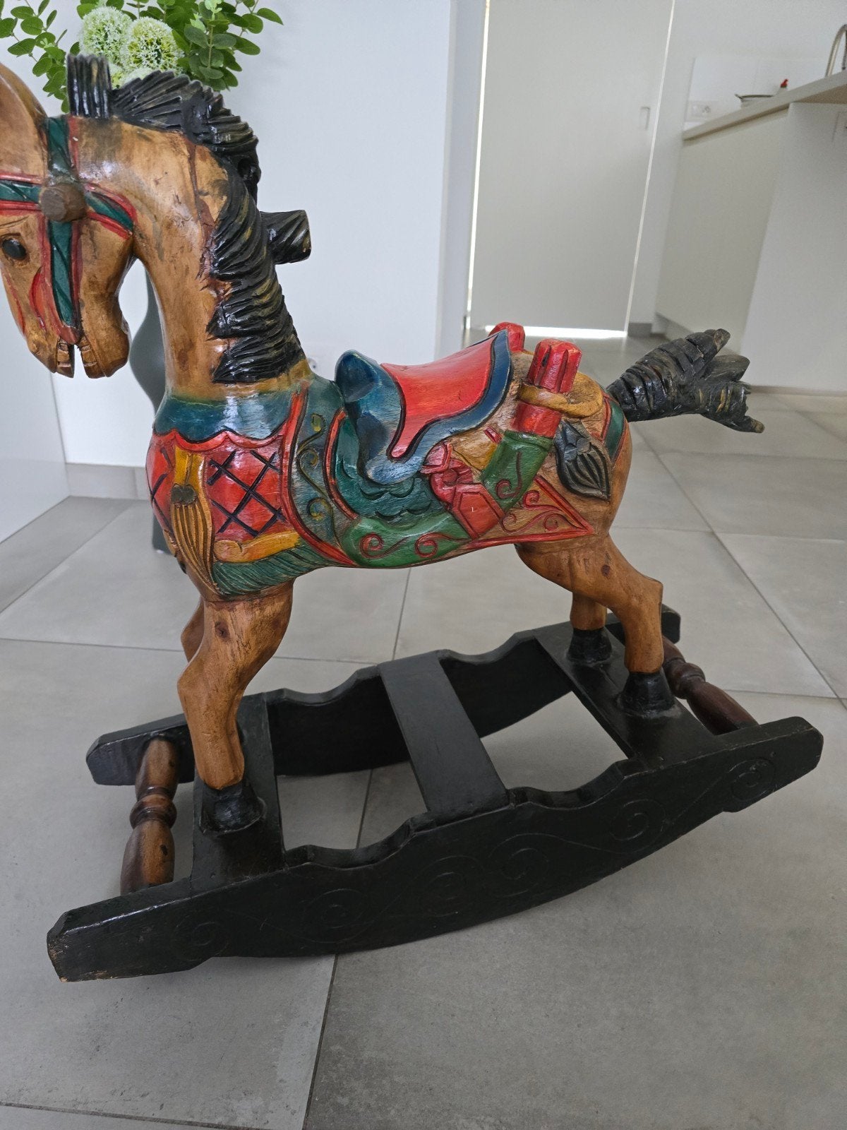 oud houten hobbelpaard, Antiek en Kunst, Ophalen